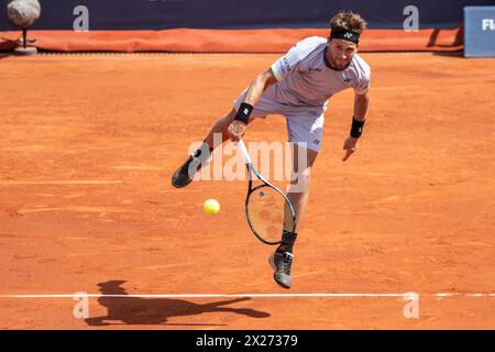 Barcelona, Spain. 20th Apr, 2024. CASPER RUUD of Norway during the semifinals of Barcelona Open Banc Sabadell Trofeo Conde de Godo. (Credit Image: © Marti Segura Ramoneda/ZUMA Press Wire) EDITORIAL USAGE ONLY! Not for Commercial USAGE! Stock Photo
