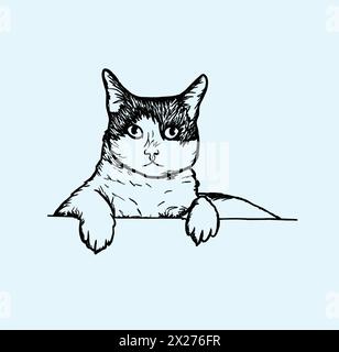 Vector illustration of a cat lying down. Stock Vector