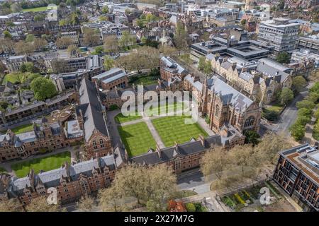 Aerial view of Keble College, University of Oxford, Oxford, UK. Stock Photo