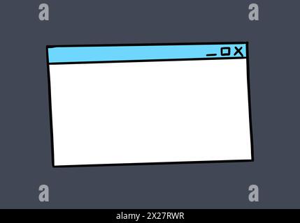 Doodle, vector illustration of computer program. Stock Vector