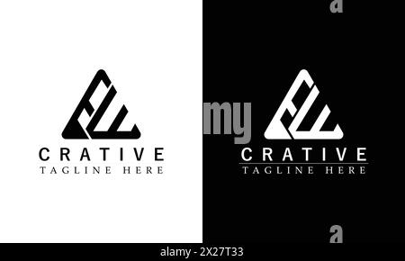 ew logo idea,ew idea, icon set,ew technology logo, ew icon symbol, ew design element Stock Vector