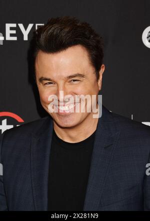 HOLLYWOOD, CALIFORNIA - APRIL 19: Seth MacFarlane arrives at Paley Fest LA 2024 - 'Family Guy' 25th Anniversary Celebration at Dolby Theatre on April Stock Photo