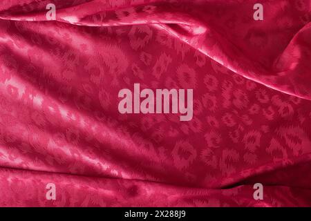 Smooth elegant red satin texture can use as abstract background. Luxurious background design Stock Photo
