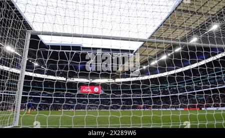 London, UK. 20th Apr, 2024. A general view. The Emirates FA Cup, semi final, Manchester City v Chelsea at Wembley Stadium in London on Saturday 20th April 2024. Editorial use only. pic by Andrew Orchard/Andrew Orchard sports photography/Alamy Live News Credit: Andrew Orchard sports photography/Alamy Live News Stock Photo