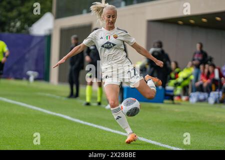Florence, Italy. 20th Apr, 2024. Florence, Italy, April 20th 2024: Anja Sonstevold (22 Roma) during the Serie A Women League match between Fiorentina Women and Roma Women at Viola Park in Florence, Italy. (Sara Esposito/SPP) Credit: SPP Sport Press Photo. /Alamy Live News Stock Photo