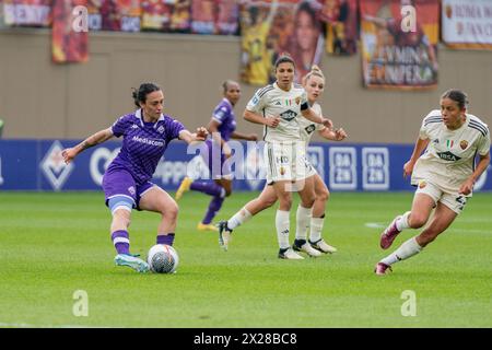Florence, Italy. 20th Apr, 2024. Florence, Italy, April 20th 2024: Michela Catena (10 Fiorentina) during the Serie A Women League match between Fiorentina Women and Roma Women at Viola Park in Florence, Italy. (Sara Esposito/SPP) Credit: SPP Sport Press Photo. /Alamy Live News Stock Photo