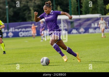 Florence, Italy. 20th Apr, 2024. Florence, Italy, April 20th 2024: Madelen Janogy (17 Fiorentina) during the Serie A Women League match between Fiorentina Women and Roma Women at Viola Park in Florence, Italy. (Sara Esposito/SPP) Credit: SPP Sport Press Photo. /Alamy Live News Stock Photo