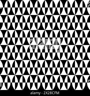 Seamless pattern. Black and white geometric background. Vector art. Stock Vector
