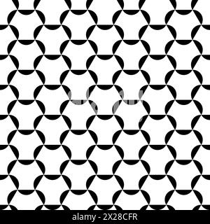 Seamless pattern. Black and white geometric background. Vector art. Stock Vector