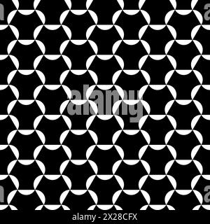 Seamless pattern. Black and white geometric background. Vector art. Stock Vector