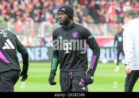 Berlin, Germany. 20th Apr, 2024. Dayot Upamecano (FC Bayern Muenchen, #02),  1. FC Union Berlin vs FC Bayern Muenchen, 1st Bundesliga, soccer, DFB, Bundesliga, season 2023/2024, Alte Foersterei, 30th matchday, Credit: HMB Media/Uwe Koch/Alamy Live News  DFB/DFL REGULATIONS PROHIBIT ANY USE OF PHOTOGRAPHS AS IMAGE SEQUENCES AND/OR QUASI-VIDEO,  20.04.2024, Credit: Heiko Becker/Alamy Live News Stock Photo