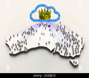 Australian data sovereignty, conceptual illustration Stock Photo