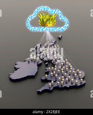 UK data sovereignty, conceptual illustration Stock Photo