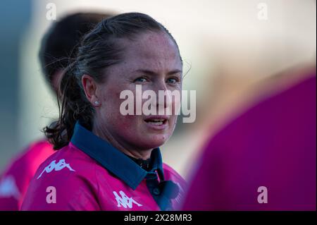 Galway, Ireland. 21st Apr, 2024. Referee Aimee Barrett-Theron during the United Rugby Championship Round 14 match between Connacht Rugby and Zebre Parma at Dexcom Stadium in Galway, Ireland on April 20, 2024 (Photo by Andrew SURMA/ Credit: Sipa USA/Alamy Live News Stock Photo