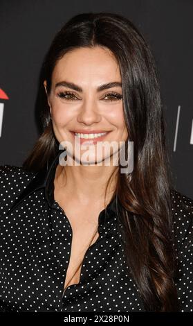 Hollywood, California, USA. 19th Apr, 2024. Mila Kunis arrives at Paley Fest LA 2024 - 'Family Guy' 25th Anniversary Celebration at Dolby Theatre on April 19, 2024 in Hollywood, California. Credit: Jeffrey Mayer/Media Punch/Alamy Live News Stock Photo