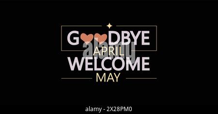 Saying Goodbye to April, Welcoming Mays Artistic Beauty Stock Vector