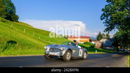 kainisch, austria, 20 july 2006, ennstal classic, competition for vintage cars, austin healey *** kainisch, österreich, 20. juli 2006, ennstal classic, wettbewerb für oldtimer, austin healey Copyright: xx Stock Photo