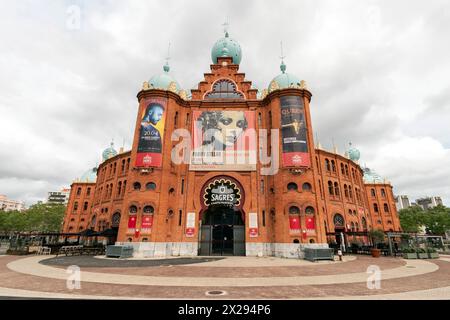 The Campo Pequeno Bullring or Praça de Touros do Campo Pequeno, now Praça de Touros , located in Avenida da República in Lisbon, Portugal. It is an en Stock Photo