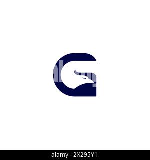 G Eagle Logo Simple Design, Eagle Head, Eagle Icon Stock Vector