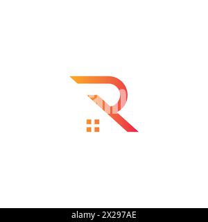 R Home Logo Symbol. Letter R Real Estate Logo Stock Vector