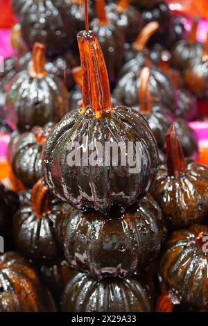 Syrup over Sweet Calabaza at Jamaica Market in mexico City, Mexico Stock Photo
