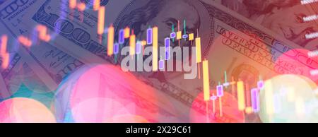 Business statistics and Analytics value . Abstract glowing forex chart interface background. Investment, trade, stock, finance and analysis concept. Stock Photo