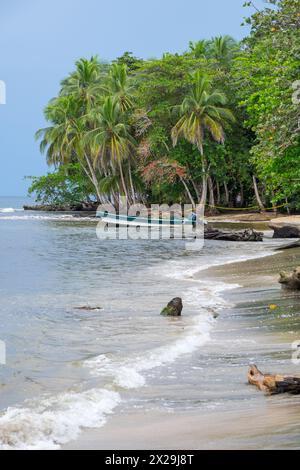 Landscape on Manzanillo beach in Costa Rica Stock Photo