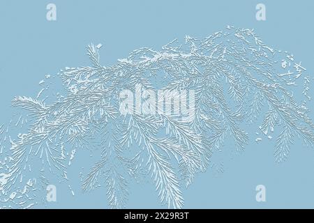 Abstract graphic blue and white floral background with embossing. Stock Photo