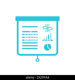Business plan icon. Isolated on white background. From blue icon set. Stock Vector