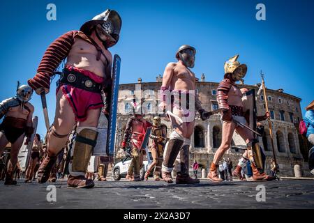 Rome, Rm, Italy. 21st Apr, 2024. On its 2777th anniversary, Roman ...