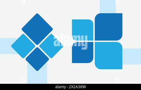 Set of 4 option or stages infographics template design - diamond shape infographic design Stock Vector
