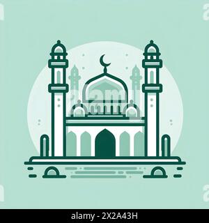 MOSQUE MUSLIM LOGO VECTOR Stock Vector