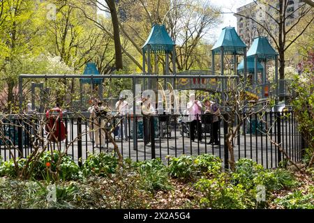 Police Officer Moira Ann Smith Playground in Madison Square Park, New York City, 2024, USA Stock Photo