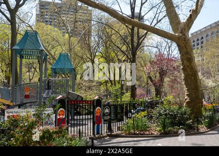 Police Officer Moira Ann Smith Playground in Madison Square Park, New York City, 2024, USA Stock Photo