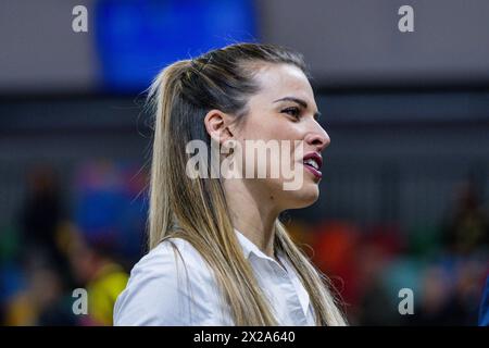 Florence, Italy. 20th Apr, 2024. Giulia Pisani (Rai Sport) during Playoff - Final - Savino Del Bene Scandicci vs Prosecco Doc Imoco Conegliano, Volleyball Italian Serie A1 Women match in Florence, Italy, April 20 2024 Credit: Independent Photo Agency/Alamy Live News Stock Photo