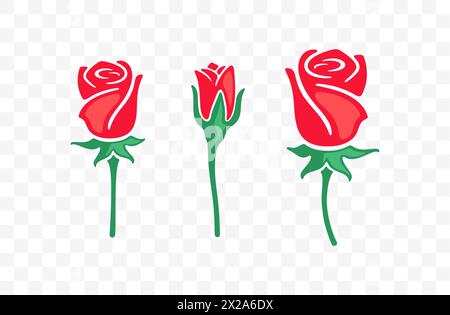 Roses, flowers and plant, graphic design. Floristry or floristics, floral, floweret and nature, vector design and illustration Stock Vector