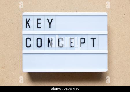 Lightbox with word key concept on wood background Stock Photo