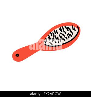 Pet brush icon. Dog brush for grooming vector icon color flat isolated Stock Vector