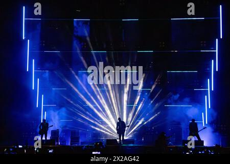 Mexico, City, Mexico. 20th Apr, 2024. Interpol is playing for free in Mexico City, Mexico, on April 20, 2024, before more than 150,000 fans. (Photo by Franyeli Garcia/NurPhoto)0 Credit: NurPhoto SRL/Alamy Live News Stock Photo