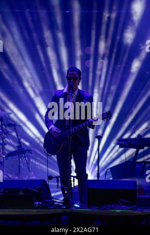 Mexico, City, Mexico. 20th Apr, 2024. Interpol is playing for free in Mexico City, Mexico, on April 20, 2024, before more than 150,000 fans. (Photo by Franyeli Garcia/NurPhoto)0 Credit: NurPhoto SRL/Alamy Live News Stock Photo