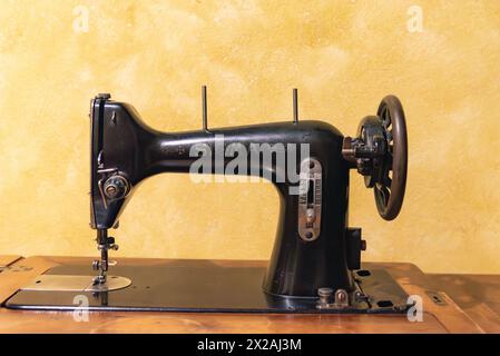 Motril,Granada,4.24.2024; Old sewing machine from the Spanish brand Sigma. Stock Photo