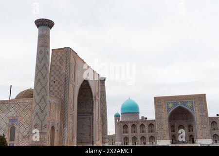 Registan an old public square in the city of Samarkand, Uzbekistan Stock Photo