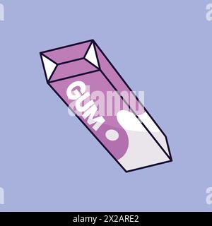 Bubble Gum Vector Illustration Icon Chew Gum Icon Vector. Stock Vector