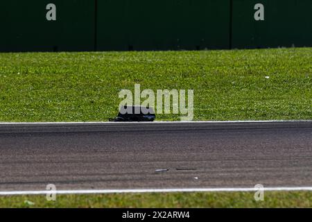 Debris during the 2024 6 Hours of Imola, 2nd round of the 2024 FIA World Endurance Championship, from April 18 to 21, 2024 on the Autodromo Internazionale Enzo e Dino Ferrari in Imola, Italy Stock Photo