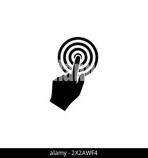 Touch, Finger Tap flat vector icon. Simple solid symbol isolated on white background Stock Vector