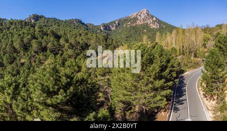 Las Crucetas mountain pass, Sierra de Segura, Albacete province, Castilla-La Mancha, Spain Stock Photo