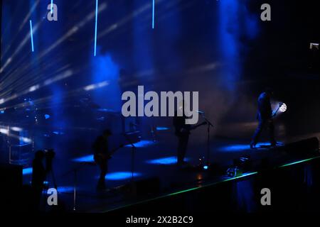 April 20, 2024, Mexico City, Ciudad de Mexico, Mexico: April 20, 2024 in Mexico City, Mexico: Members of The New York alternative rock band; Interpol, performs during a concert in the zocalo of Mexico City. (Credit Image: © Carlos Santiago/eyepix via ZUMA Press Wire) EDITORIAL USAGE ONLY! Not for Commercial USAGE! Stock Photo