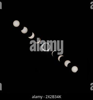 North American Eclipse 8 April 2024, taken in Southern Indiana, USA Stock Photo