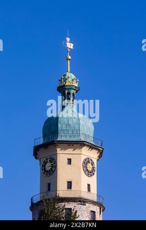 Renaissance Neideck Castle (1553, 1560) . Castle tower also known as Neideck tower, Arnstadt, Thuringia, Germany Stock Photo