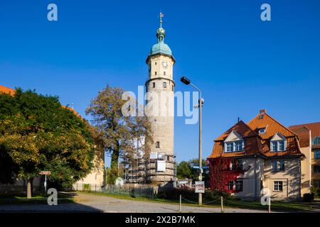 Renaissance Neideck Castle (1553, 1560) . Castle tower also known as Neideck tower, Arnstadt, Thuringia, Germany Stock Photo